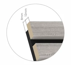 Panneau tasseau MDF coloris chêne blanc 280 x 60 cm-Foge Hot