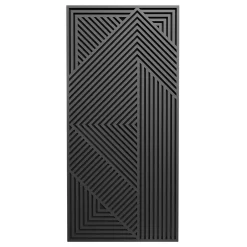 Panneau tasseau MDF Joy décor diagonal noir 140X90 cm-Radex Clearance
