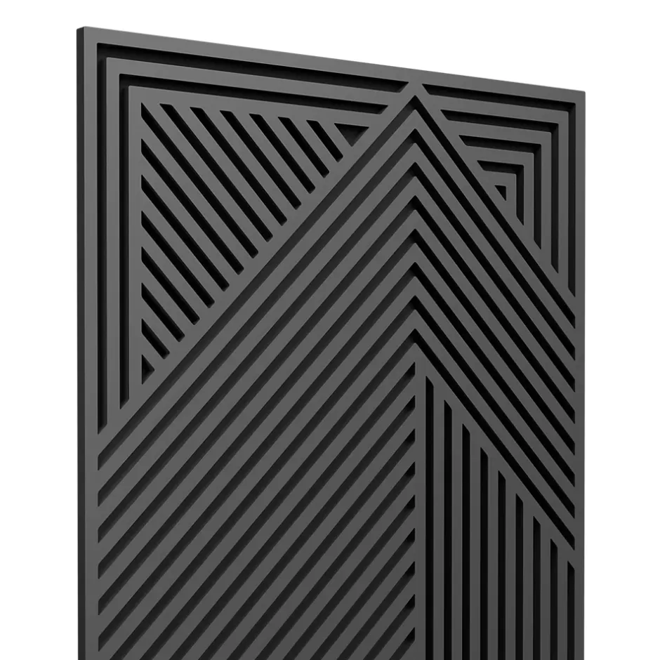 Panneau tasseau MDF Joy décor diagonal noir 140X90 cm-Radex Clearance