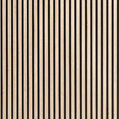 Panneau tasseaux bois 250 x 30 x 1,4 cm décor chêne / fond rigide noir - 0,75m²-Decoon Hot
