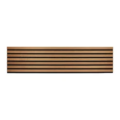 Panneau tasseaux bois 120 x 30 x 1cm - Lamelles chêne doré véritable fond noir - 0,36m²-Decoon Best