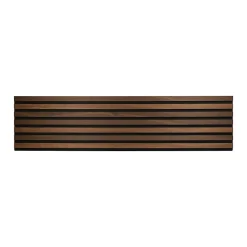 Panneau tasseaux bois 120 x 30 x 1cm - Lamelles chêne foncé véritable fond noir - 0,36m²-Decoon Outlet