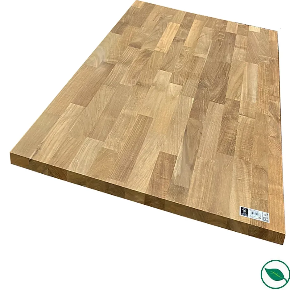 Forestea Panneau teck massif lamellé collé abouté 2410 x 1210 x 18 mm