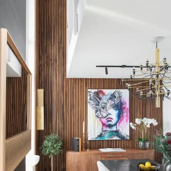 Panneaux Acoustiques Décoratifs en MDF Lot de 4, Teck, 240x60cm-Kosmi Clearance