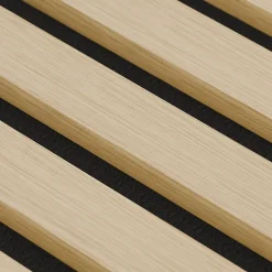 Ps Global Company Panneaux Acoustiques Décoratifs Chêne Feutrine Noir 240 x 60 x 2,1 cm Lot de 2