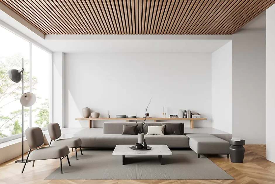 Panneaux acoustiques en aspect bois, 1 Pièce, 118 x 60 cm, White Oak-Floordirekt