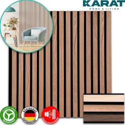 Floordirekt Panneaux acoustiques en aspect bois, 1 Pièce, 60 x 60 cm, Red Oak