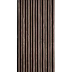 Panneaux acoustiques en aspect bois, 1 Pièce, 118 x 60 cm, Black Walnut-Floordirekt New