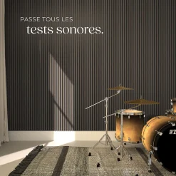 Tectake Panneaux acoustiques modernes aspect bois en MDF 120 x 60 x 2,1 cm