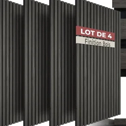Tectake Panneaux acoustiques modernes aspect bois en MDF 120 x 60 x 2,1 cm