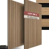 Tectake Panneaux acoustiques modernes aspect bois en MDF 120 x 60 x 2,1 cm