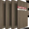 Tectake Panneaux acoustiques modernes aspect bois en MDF 120 x 60 x 2,1 cm