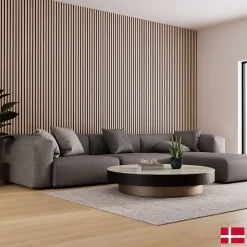 Nordic Acoustics Panneaux acoustiques PREMIUM en placage bois chene naturel sur MDF noir 240x60 cm