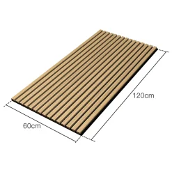 Neu.Holz Panneaux acoustiques Vang lot de 4 panneaux effet chêne foncé