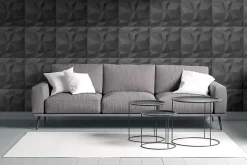 Deccart Panneaux de plafond et panneaux muraux Decoratif 3D Bursztyn Noir 5m² / 20pièces