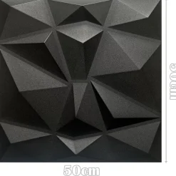 Deccart Panneaux de plafond et panneaux muraux Decoratif 3D Bursztyn Noir 5m² / 20pièces