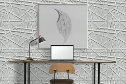 Deccart Panneaux de plafond et panneaux muraux Decoratif 3D Line Béton "69" 12m² / 48pièces