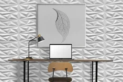 Panneaux de plafond et panneaux muraux Decoratif 3D Topaz Blanc 8m² / 32pièces-Deccart