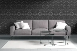 Deccart Panneaux de plafond et panneaux muraux Decoratif 3D Onyx Noir 2m² / 8pièces