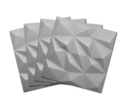 Deccart Panneaux de plafond et panneaux muraux Decoratif 3D Brylant Gris 8m² / 32pièces