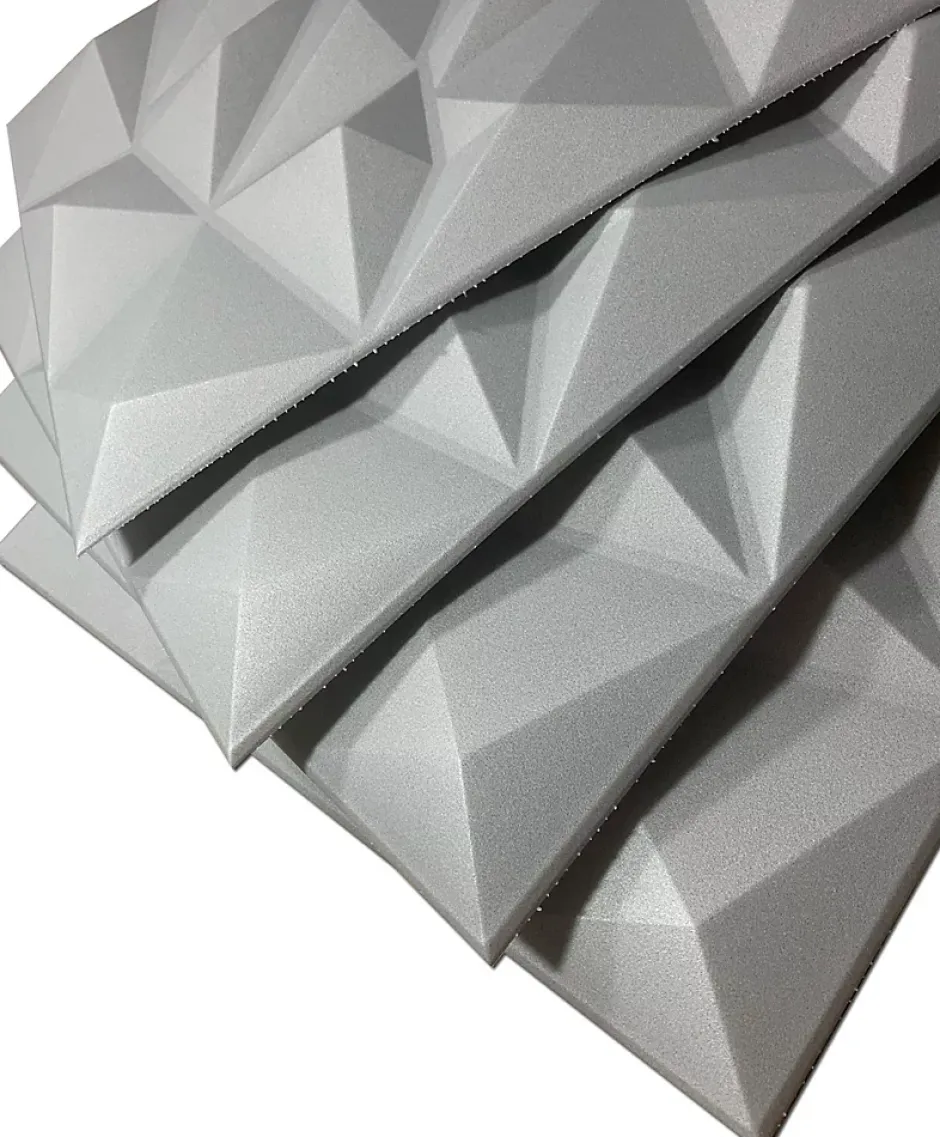 Deccart Panneaux de plafond et panneaux muraux Decoratif 3D Brylant Gris 8m² / 32pièces