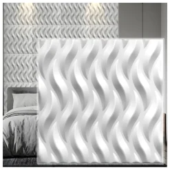 Panneaux de plafond et panneaux muraux Decoratif 3D Ogien Blanc 2m² / 8pièces-Deccart