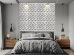 Panneaux de plafond et panneaux muraux Decoratif 3D Ogien Blanc 2m² / 8pièces-Deccart