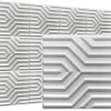 Deccart Panneaux de plafond et panneaux muraux Decoratif 3D Zygzak Blanc 12m² / 48pièces