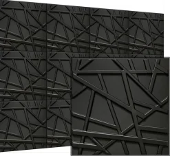 Panneaux de plafond et panneaux muraux Decoratif 3D Line Noir 8m² / 32pièces-Deccart Sale