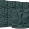Deccart Panneaux de plafond et panneaux muraux 3D Bursztyn Vert 8m²/ 32pièces