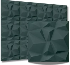 Deccart Panneaux de plafond et panneaux muraux 3D Bursztyn Vert 8m²/ 32pièces