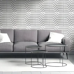 Deccart Panneaux de plafond et panneaux muraux Decoratif 3D Zyg Zak Blanc 8m² / 32pièces