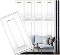 Deccart Panneaux de plafond et panneaux muraux Decoratif Rama Blanc 4m² / 8pièces