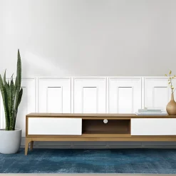 Deccart Panneaux de plafond et panneaux muraux Decoratif Rama Blanc 4m² / 8pièces