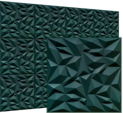 Panneaux de plafond et panneaux muraux Decoratif 3D Ametyst "62" Vert 8m² / 32pièces-Deccart Online