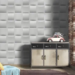 Panneaux de plafond et panneaux muraux Decoratif 3D Pled Blanc 8m² / 12pièces-Deccart New