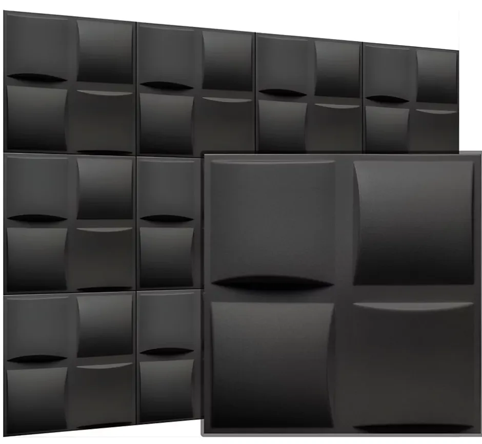 Panneaux de plafond et panneaux muraux Decoratif 3D Pled Noir 12m² / 48pièces-Deccart Sale