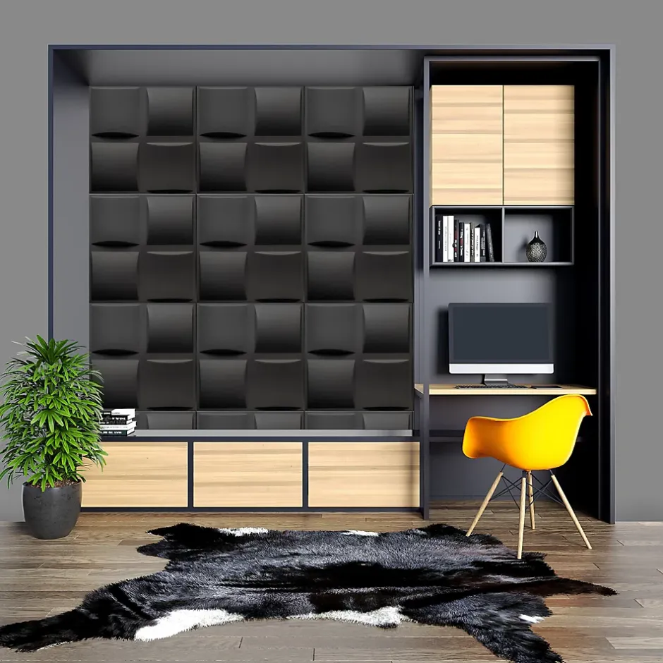 Panneaux de plafond et panneaux muraux Decoratif 3D Pled Noir 12m² / 48pièces-Deccart Sale