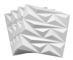 Panneaux de plafond et panneaux muraux Decoratif 3D Topaz Blanc 2m² / 8pièces-Deccart Clearance