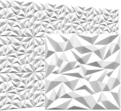 Panneaux de plafond et panneaux muraux 3D Ametyst Blanc 12m²/48 pieces-Deccart Clearance