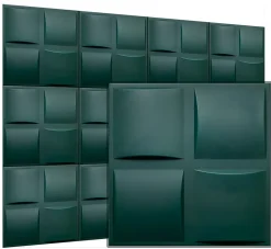 Panneaux de plafond et panneaux muraux Decoratif 3D Pled "62" Vert 12m² / 48pièces-Deccart Sale
