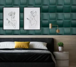 Panneaux de plafond et panneaux muraux Decoratif 3D Pled "62" Vert 12m² / 48pièces-Deccart Sale