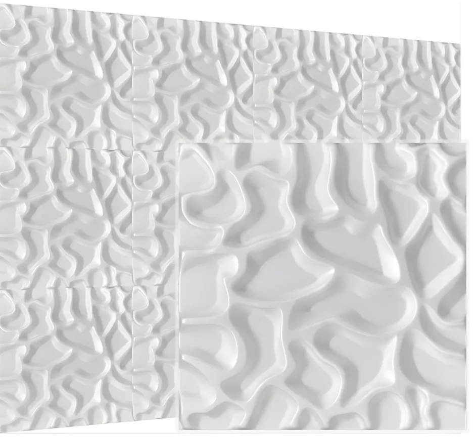 Panneaux de plafond et panneaux muraux Decoratif 3D Lake Blanc 12m² / 48pièces-Deccart Best