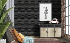 Deccart Panneaux de plafond et panneaux muraux Decoratif 3D Pled Noir 8m² / 32pièces