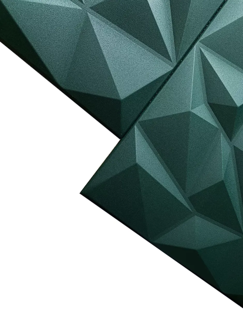 Deccart Panneaux de plafond et panneaux muraux Decoratif 3D Brylant "62" Vert 12m² / 48pièces