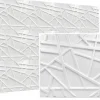 Panneaux de plafond et panneaux muraux Decoratif 3D Line Blanc 12m² / 48pièces-Deccart Outlet