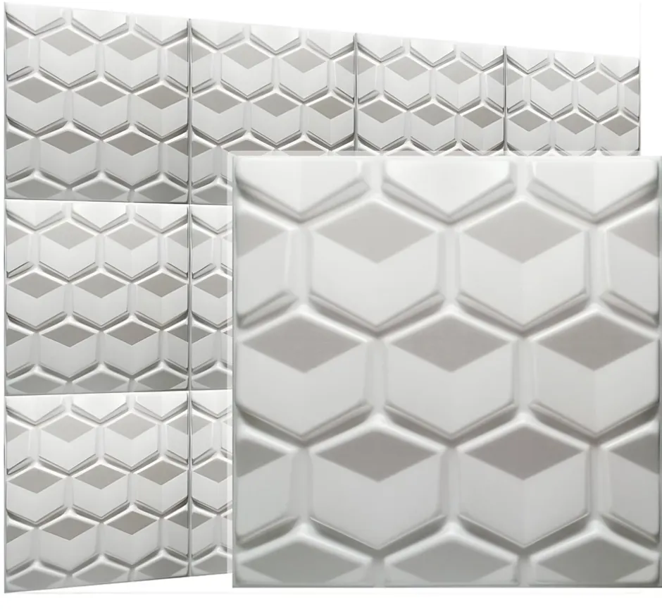 Panneaux de plafond et panneaux muraux Decoratif 3D Honey Blanc 8m² / 32pièces-Deccart New