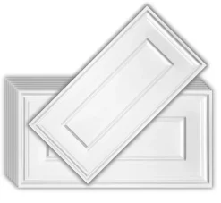 Deccart Panneaux de plafond et panneaux muraux Decoratif Rama Blanc 20m² / 40pièces