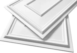Deccart Panneaux de plafond et panneaux muraux Decoratif Rama Blanc 20m² / 40pièces