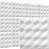 Deccart Panneaux de plafond et panneaux muraux Decoratif 3D Romby Blanc 12m² / 48pièces